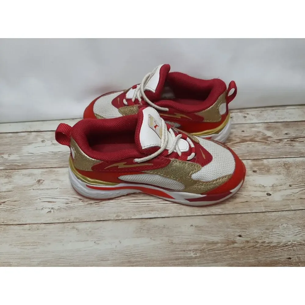 PUMA RsFast Glitz Ac Toddler Boys White Sneakers 384749-01 Size 7C